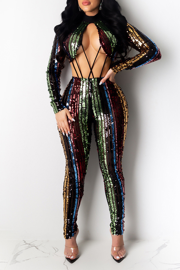 Lovely Sexy Striped Hollow-out Multicolor One-piece Jumpsuit, Multicolor mstn
Lovely Sexy Striped Hollow-out Multicolor One-piece Jumpsuit, Multicolor mstn