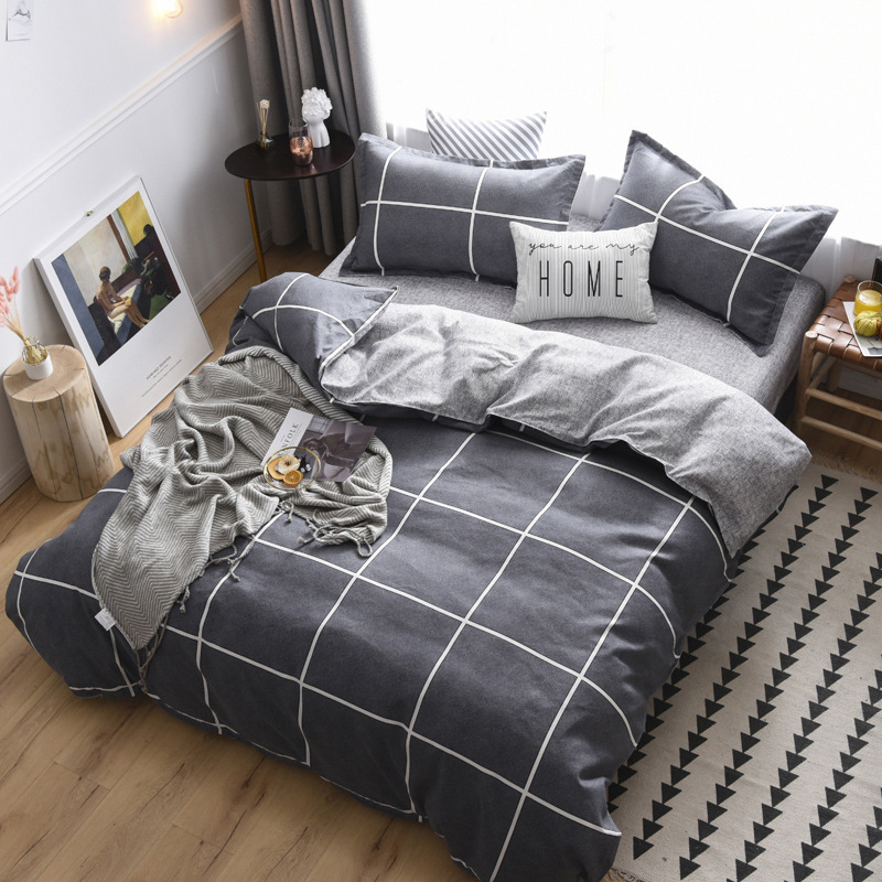 Lovely Casual Grid Black And White Bedding Set, Black & white tartan
Lovely Casual Grid Black And White Bedding Set, Black & white tartan