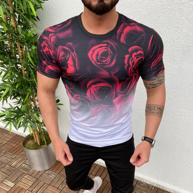 Lovely Casual Print Red T-shirt