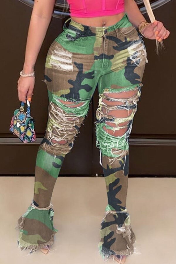 Lovely Stylish Camo Print Army Green Plus Size Jeans, Army green camouflag
Lovely Stylish Camo Print Army Green Plus Size Jeans, Army green camouflag