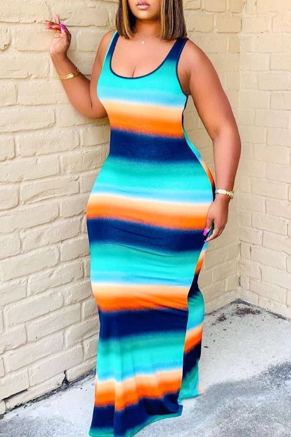 lovely Bohemian U Neck Striped Print Multicolor Maxi Dress, Multicolor mstn
lovely Bohemian U Neck Striped Print Multicolor Maxi Dress, Multicolor mstn