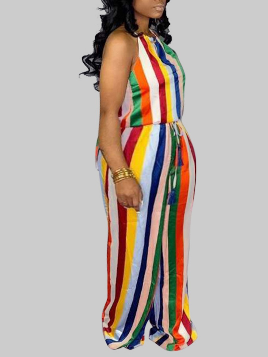lovely Trendy Rainbow Striped Multicolor Plus Size One-piece Jumpsuit, Multi
lovely Trendy Rainbow Striped Multicolor Plus Size One-piece Jumpsuit, Multi