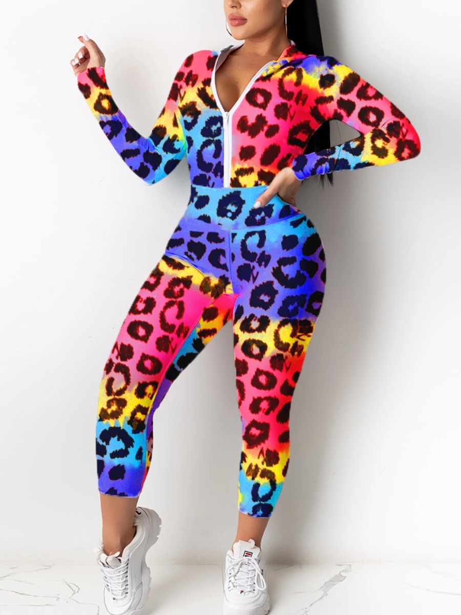 lovely Trendy Hooded Collar Leopard Print Zipper Design Two Piece Pants Set
lovely Trendy Hooded Collar Leopard Print Zipper Design Two Piece Pants Set