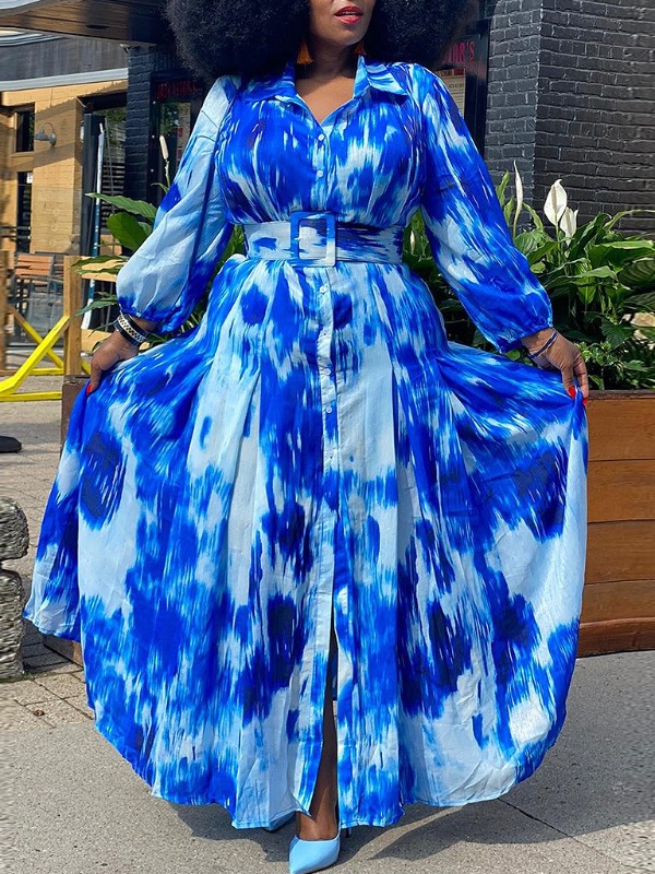 lovely Casual Hubble-bubble Sleeve Tie-dye Blue Floor Length A Line Plus Size Dress
lovely Casual Hubble-bubble Sleeve Tie-dye Blue Floor Length A Line Plus Size Dress