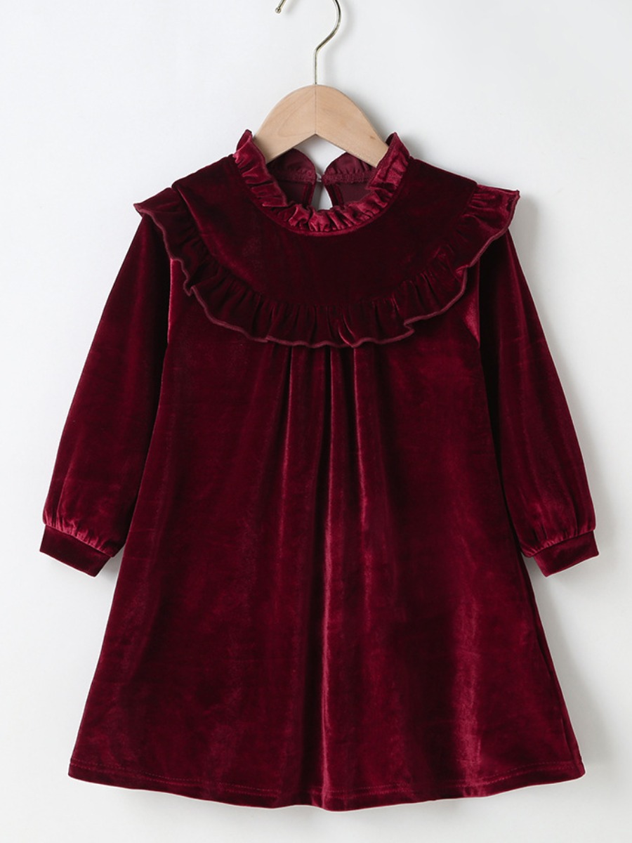 lovely Vintage O Neck Patchwork Fold Design Wine Red Girl Knee Length Dress
lovely Vintage O Neck Patchwork Fold Design Wine Red Girl Knee Length Dress