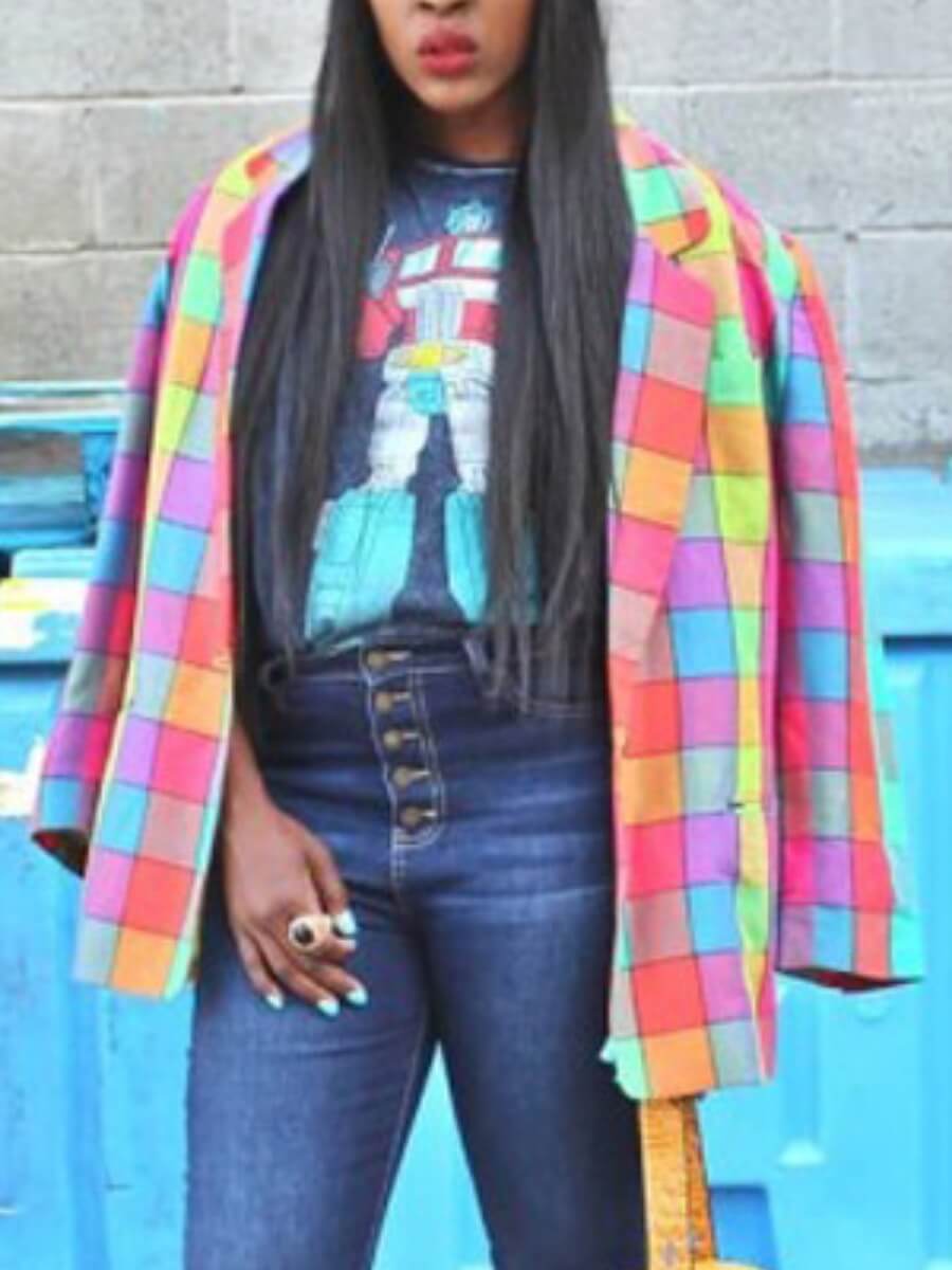 Lovely Stylish Turndown Collar Grid Print Multicolor Blazer, Multicolor lattices
Lovely Stylish Turndown Collar Grid Print Multicolor Blazer, Multicolor lattices