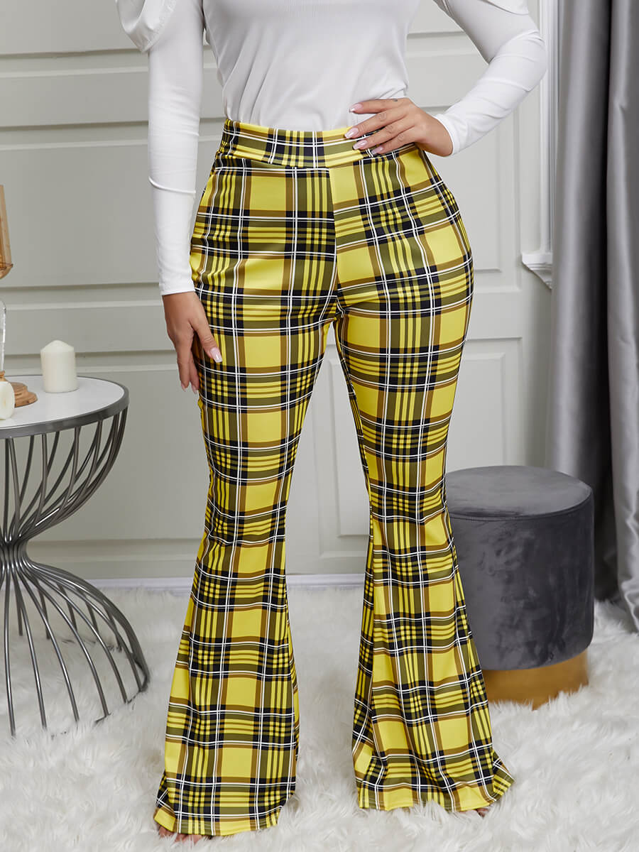 Lovely Trendy Grid Print Yellow Pants
Lovely Trendy Grid Print Yellow Pants