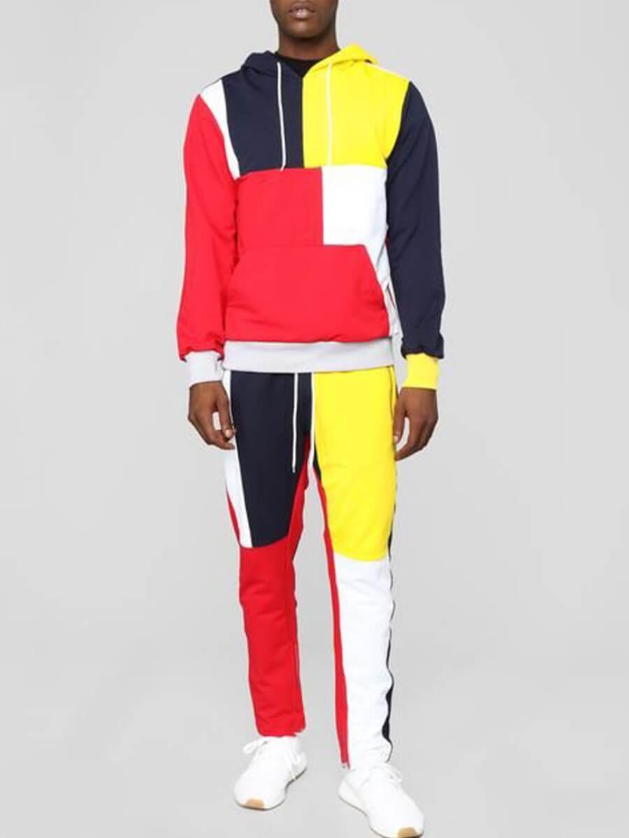 Lovely Casual Color-lump Patchwork Drawstring Multicolor Men Two Piece Pants Set, Multi
Lovely Casual Color-lump Patchwork Drawstring Multicolor Men Two Piece Pants Set, Multi