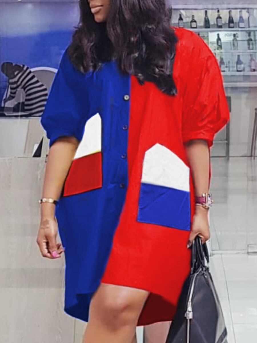 Lovely Casual Color-lump Patchwork Button Design Red Plus Size Trench Coat
Lovely Casual Color-lump Patchwork Button Design Red Plus Size Trench Coat