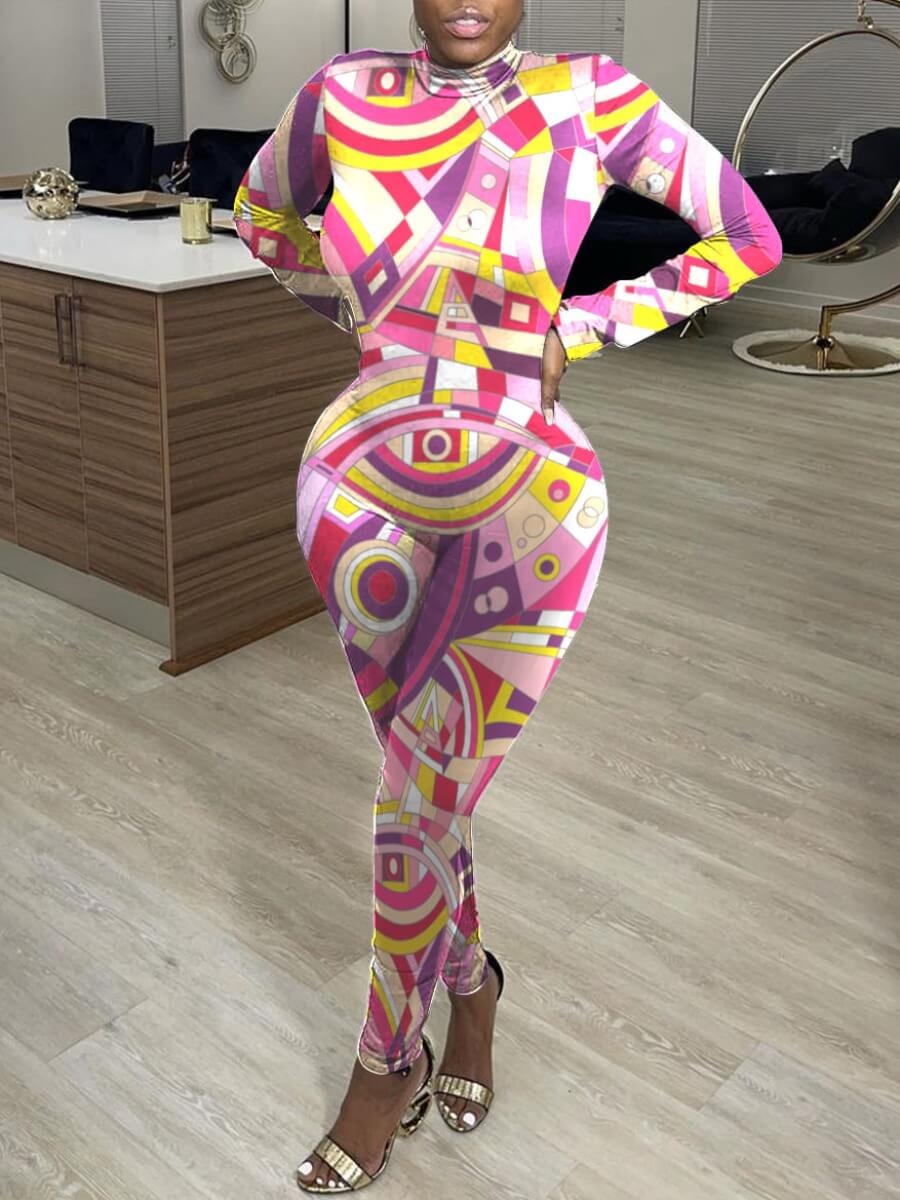 LW BASICS Casual Geometric Print Patchwork Multicolor One-piece Jumpsuit(No-positioning Printing), Multi
LW BASICS Casual Geometric Print Patchwork Multicolor One-piece Jumpsuit(No-positioning Printing), Multi