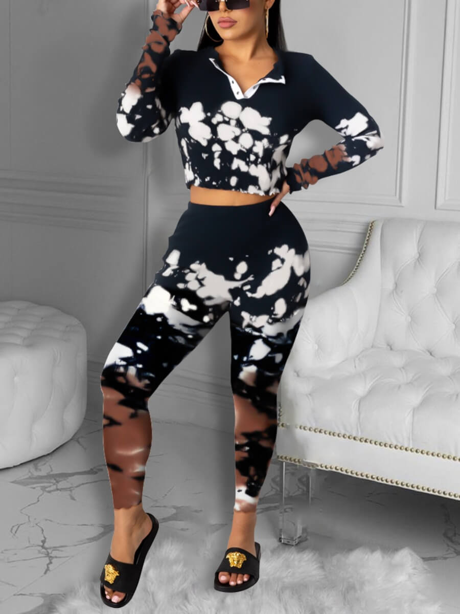 Lovely Casual Turndown Collar Tie Dye Print Brown Two Piece Pants Set
Lovely Casual Turndown Collar Tie Dye Print Brown Two Piece Pants Set