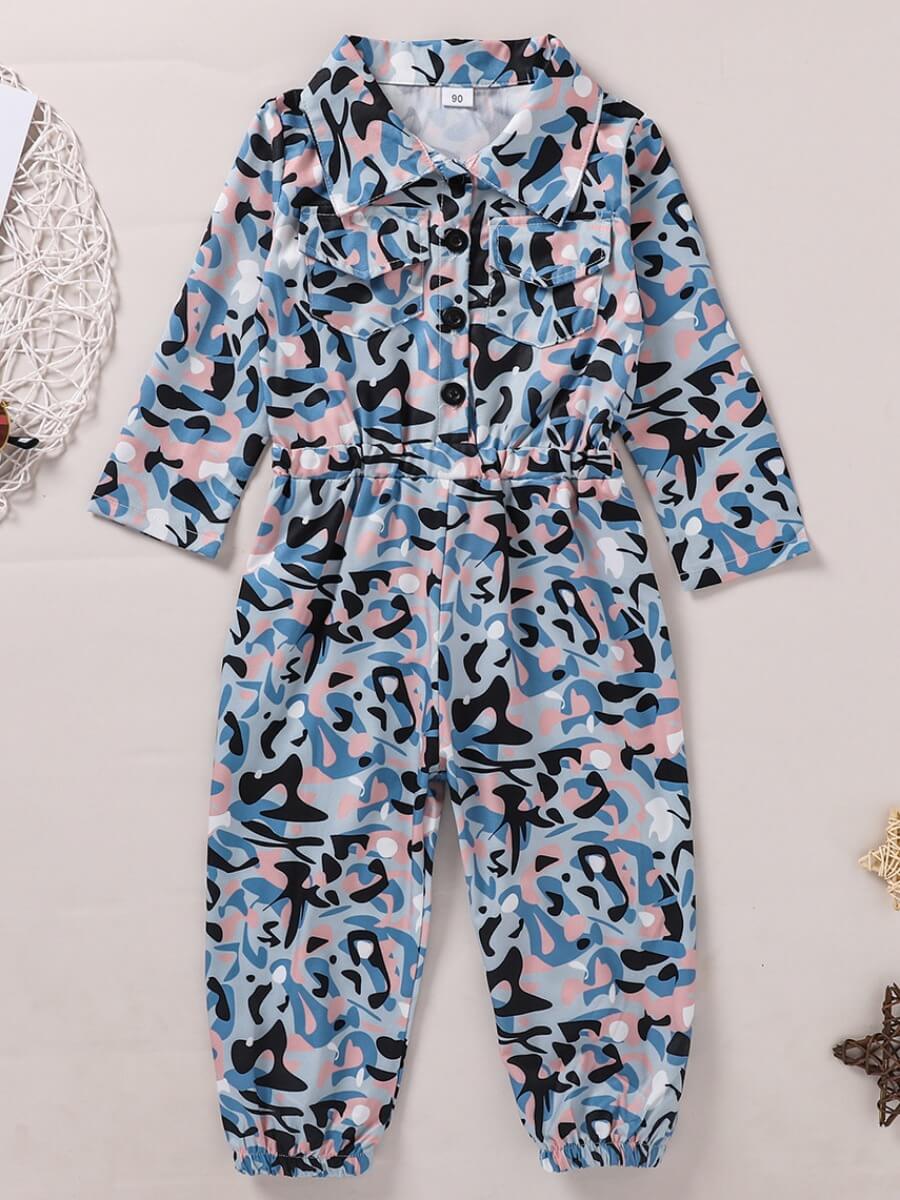 Lovely Sweet Camo Print Button Design Blue Girl One-piece Jumpsuit, Blue camouflage
Lovely Sweet Camo Print Button Design Blue Girl One-piece Jumpsuit, Blue camouflage