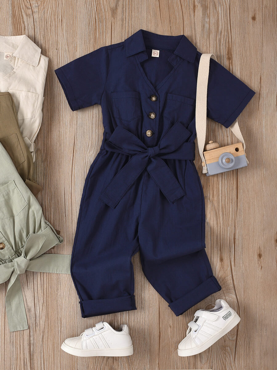 Lovely Casual Turndown Collar Bandage Design Navy Blue Girl One-piece Jumpsuit
Lovely Casual Turndown Collar Bandage Design Navy Blue Girl One-piece Jumpsuit