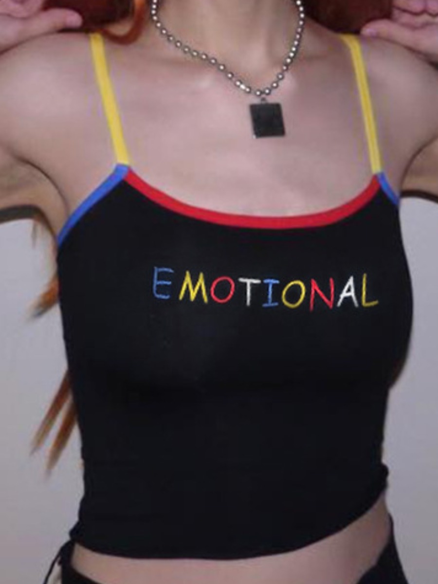 Lovely Sweet U Neck Letter Print Black Camisole
Lovely Sweet U Neck Letter Print Black Camisole