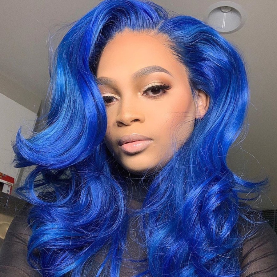 Lovely Street Curly Blue Wig