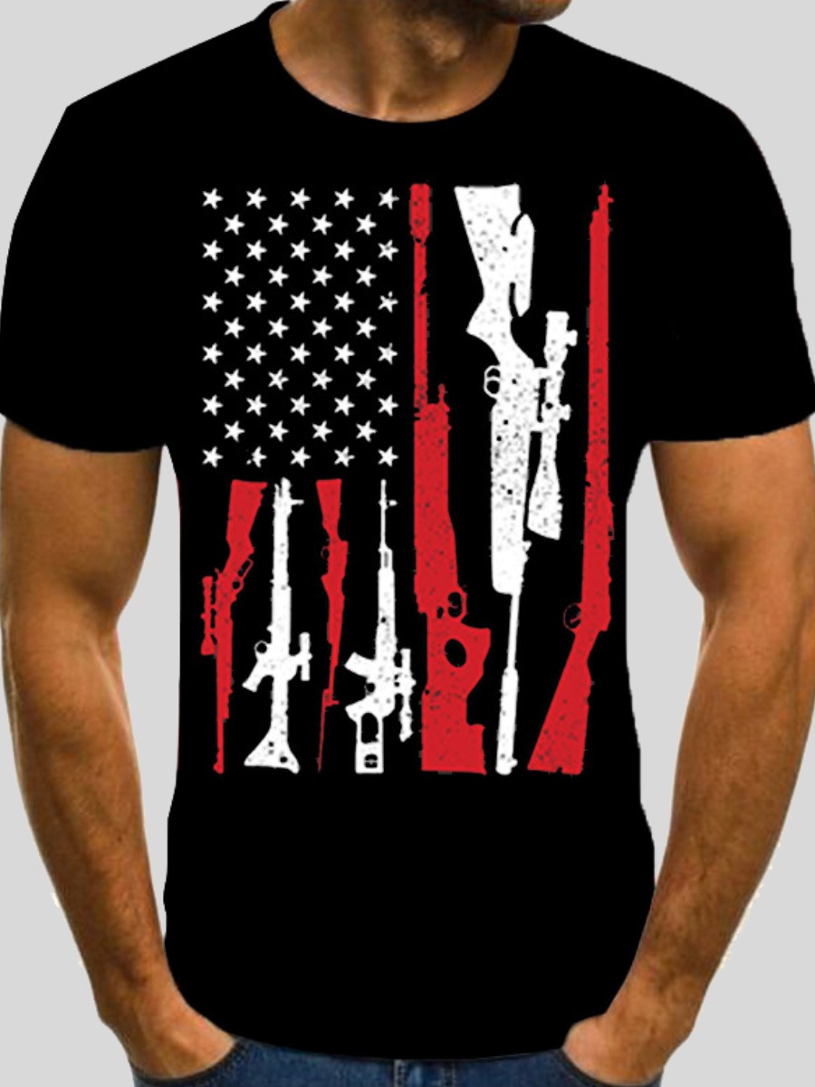 Lovely Polyester Casual Mixed printing Regular sleeve Letter Regular Short Sleeve Round Neck Independence Day Positioning Print T, Black
Lovely Polyester Casual Mixed printing Regular sleeve Letter Regular Short Sleeve Round Neck Independence Day Positioning Print T, Black