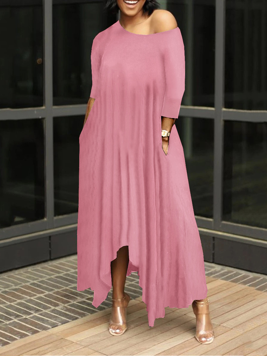 LW Plus Size Casual One Shoulder Asymmetrical Dusty Pink Ankle Length Dress
LW Plus Size Casual One Shoulder Asymmetrical Dusty Pink Ankle Length Dress