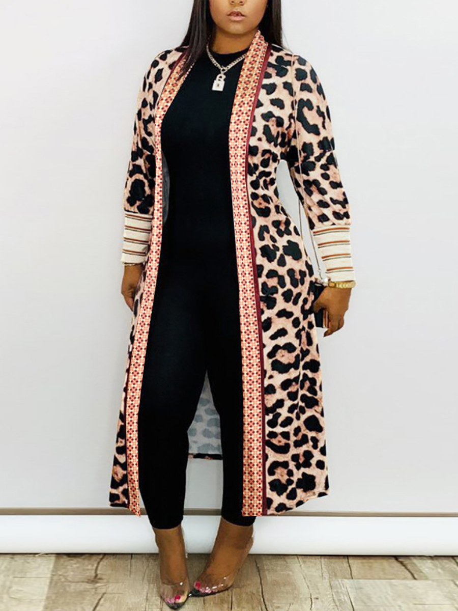 LW Leopard Print Striped Trench Coat
LW Leopard Print Striped Trench Coat
