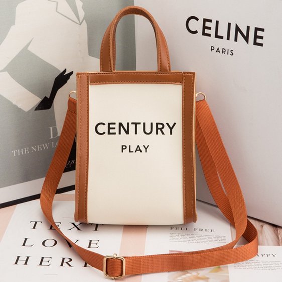 LW Century Play Letter Print Tote Bag Sale LovelyWholesale