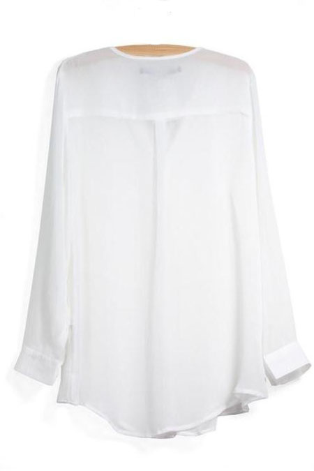 white chiffon shirt