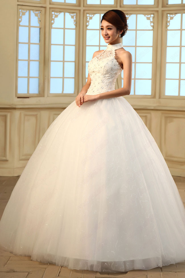 Ball Gown Turtleneck Wedding Dress - Jolie's Wedding Gallery