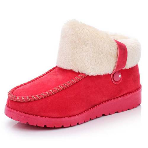 red winter snow boots