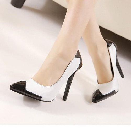 New Fashion Elegant Stiletto Pointed Toe High Heel PU Pumps_Pumps_Shoes ...