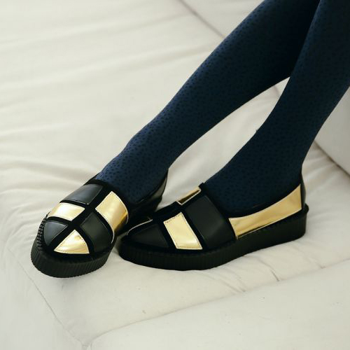 flat heel pu shoes
