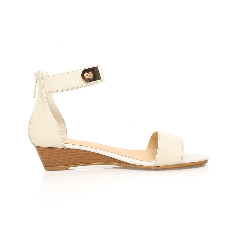 white ankle strap sandals flat