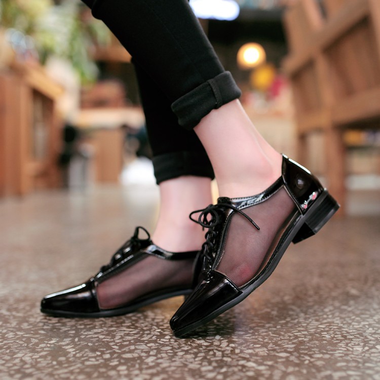 black low heel flats