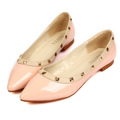 flat heel pu shoes