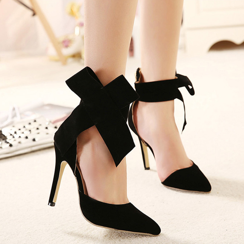 tie up heels closed toe