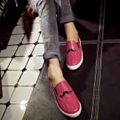 Cheap Fashion Round Closed Toe Mustache Detailed W
