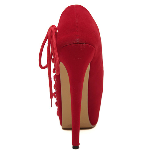 red pumps open toe