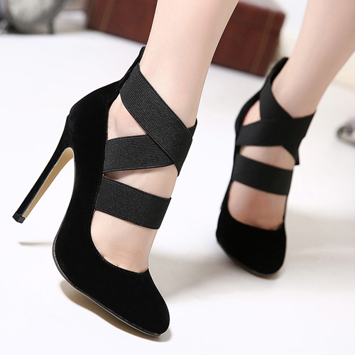 pumps with elastic straps