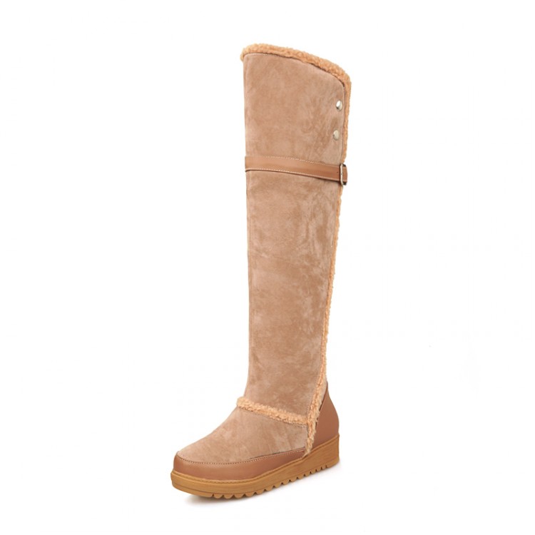 flat heel snow boots