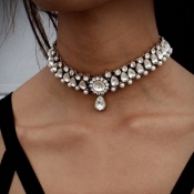 Fashion Rhinestone Decorative Gold Crystal Choker