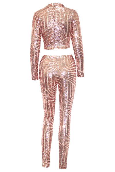 gold sequin 2 piece