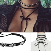 Fashion Metal Decoration Black Necklace
