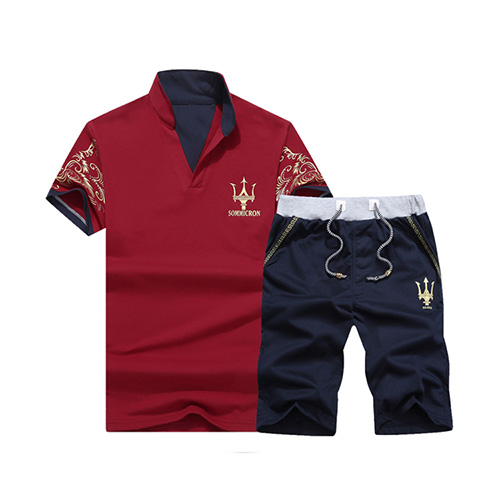 

Pullovers Cotton Turndown Collar Print Men Clothes