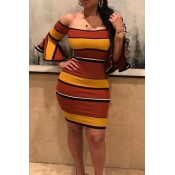 Fashion Colorful Striped Dress