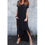 Lovely See Me Pocket Maxi Casual Dress