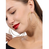Fashion Hollow-out Gold Metal Earring