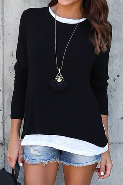 

Saturday Night Solid Casual T-shirt, Black