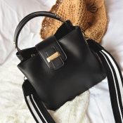 Fashion Zipper Design Black PU Crossbody Bags
