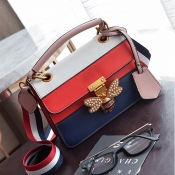 Fashion Patchwork Red PU Clutches Bags