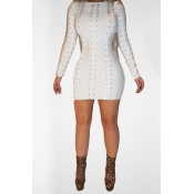 Lovely Polyester Fashion O neck Cap Sleeve Long Sl