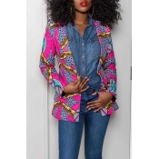 Lovely Stylish Turndown Collar Long Sleeves Single