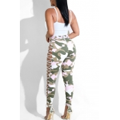 LovelyFashion High Elastic Waist Lace-up Hollow-ou