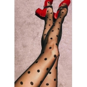 Lovely Black Polyester Bodystocking